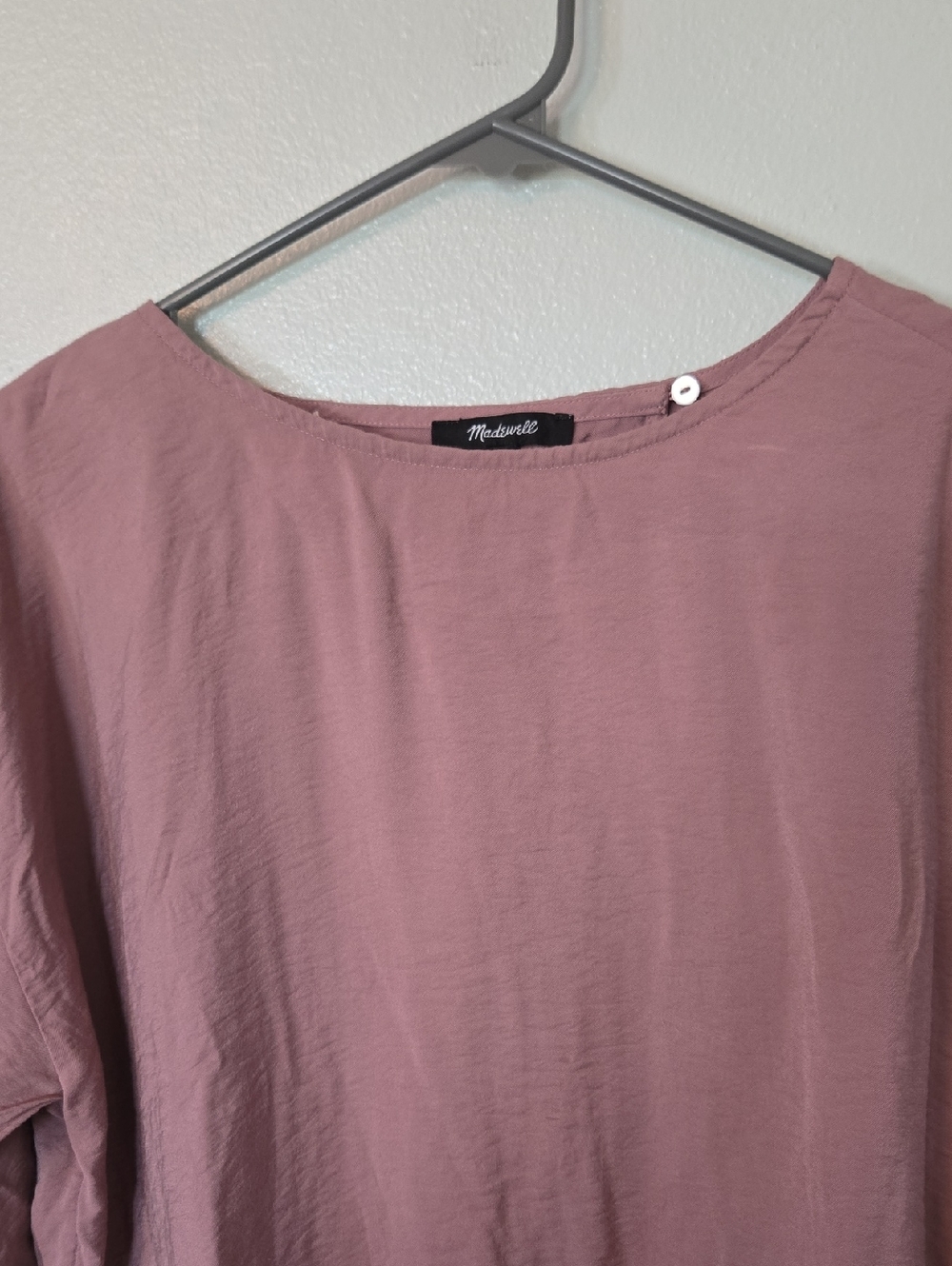 Madewell | Mauve Long Sleeve Cross Over Back Top Size Small - Picture 4 of 11